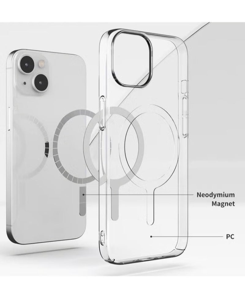 MagSafe Compatible Magnetic Case for iPhone 17 (6.3-Inch), Clear Shock-Absorbing Bumper with Scratch-Resistant Back - Image 3